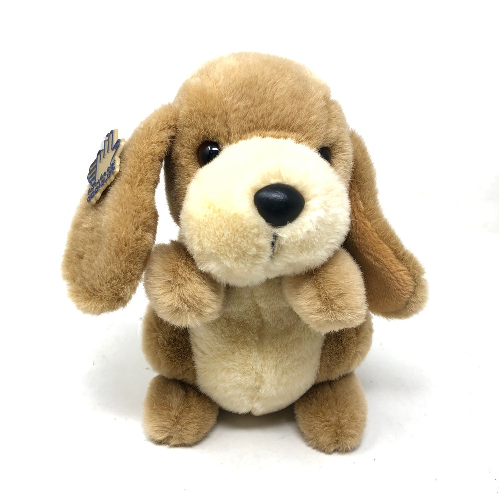 Vintage Applause Puppy Dog Plush Bud Beggar Brown Tan Floppy‎ Ears Bravo